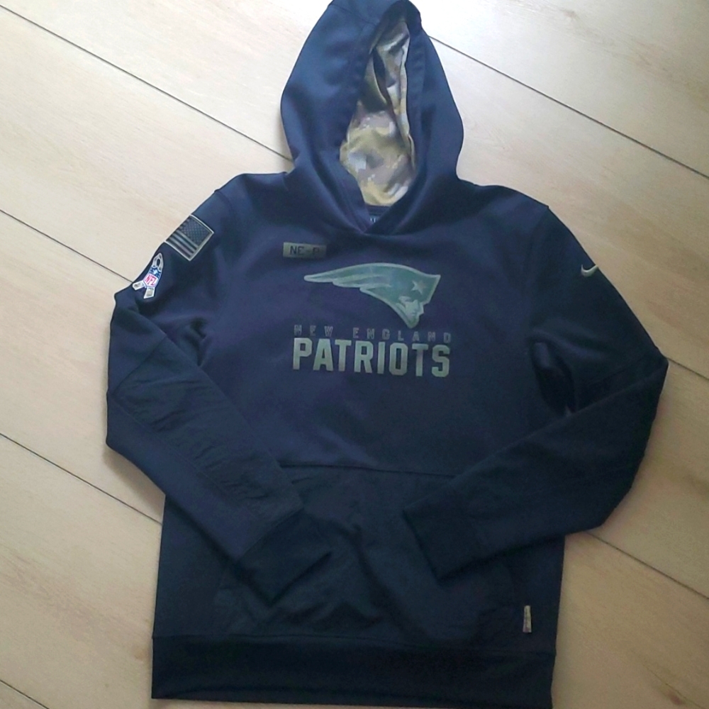 Nike Patriots Camo Hoodie Sz L
